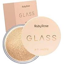 Pó Solto Finalizador Efeito natural Com Acabamento Aveludado GLASS BY RUBY ROSE MS