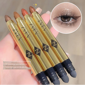 Sombra Em Bastão Com Glitter De Ponta Dupla , À Prova D'água , De Longa Duração , Iniciante E Presente , Maquiagem .