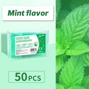 200 palitos de fio dental sabor frutas ultrafinos para limpeza bucal, pacote com 50 unidades