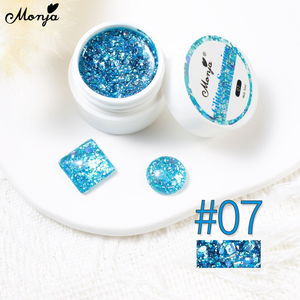 Gel Glitter para Unhas, Lantejoulas Refletivas, Uso Profissional com Secagem UV