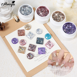 Gel Glitter para Unhas, Lantejoulas Refletivas, Uso Profissional com Secagem UV