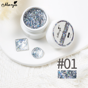 Gel Glitter para Unhas, Lantejoulas Refletivas, Uso Profissional com Secagem UV