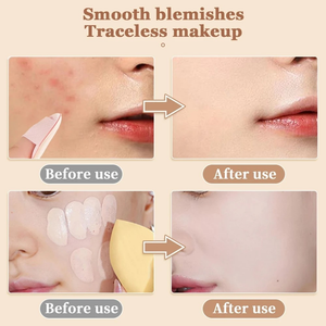 Mini Esponja De Maquiagem Para Pó De Dedo 5/10 Unidades , Ferramentas Detalhes De Base Corretivo