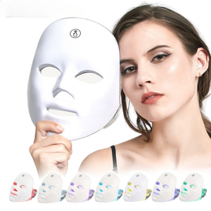 7 Cores Led Máscara Fóton Terapia Para Cuidados Com A Pele Efeito Lifting Anti-Envelhecimento Beleza Facial 