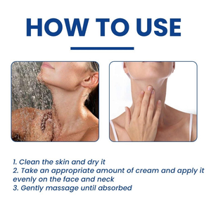 Creme para o pescoço EELHOE com 20g de colágeno, clareador, que reduz linhas, hidrata e firma a pele.