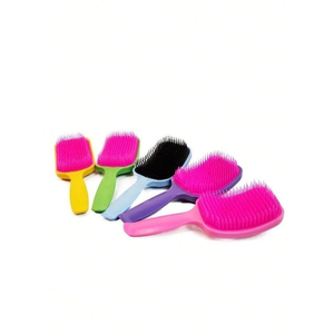 Kit Escova Polvo, Escova Flexível, Escova Magica, Escova Raquete, Massageadora e Touca de Cetim