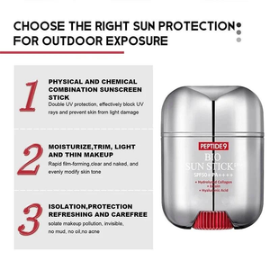 Peptide 9 Bio Sun Stick SPF50 + Proteção UV Portátil Unisexo Hidratante Protetores Solares Faciais À Prova D'água Cuidados Com A Pele