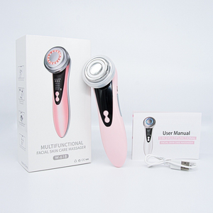 4 Em 1 Dispositivo De Beleza Vermelho & amp ; Terapia Com Luz Azul Rejuvenescimento Da Pele Aperto Cuidados Os Olhos Limpeza Facial Lift Face Massager