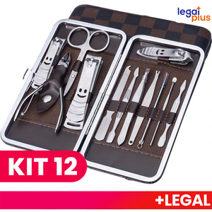 Kit de Manicure Portátil com Cortador de Unhas, Pinça e Tesour