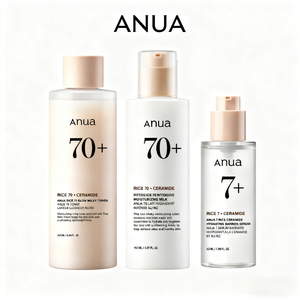 ANUA Rice 70 Glow Milky Toner 250ml/Ceramida 7 Essência De Barreira Hidratante 50ml/70 Loção De Leite Intensiva150ml
