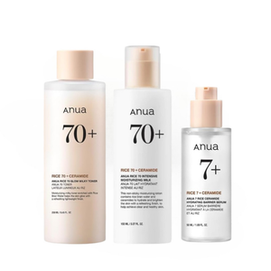 ANUA Rice 70 Glow Milky Toner 250ml/Ceramida 7 Essência De Barreira Hidratante 50ml/70 Loção De Leite Intensiva150ml