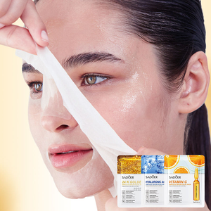 24K Ouro/Ácido Hialurônico/Vitamina C Ampola Soro Máscara Para Clareamento Hidratante Iluminar A Pele 25g