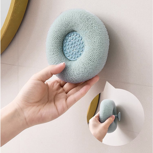 Bola De Banho Com Ventosa , Espuma Rica , Purificador Corporal , Massagem , Esponja Esfoliante