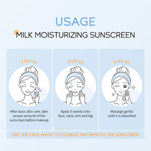 LAIKOU Leite Protetor Solar Iluminador Hidratante Fps50 PA + + Proteção UV 50g