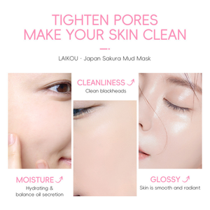 Máscara De Lama De Limpeza LAIKOU Sakura 25g/0.88 Onças . Rejuvenescimento Da Pele Com Controle De Óleo Suave