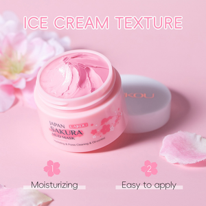 Máscara De Lama De Limpeza LAIKOU Sakura 25g/0.88 Onças . Rejuvenescimento Da Pele Com Controle De Óleo Suave
