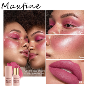 Creme Blush Stick-Longa Duração , À Prova D'água , Hidratante , Multifuncional Para , Sombra E Batom , Maquiagem Facial