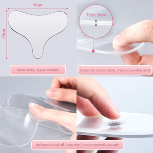 Almofadas de Silicone em Forma de T para Colarinho Recicláveis Suavizam Sua Pele e Previne o Envelhecimento da Pele