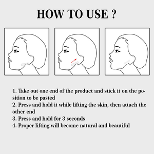 100pcs Adesivos de Elevação Facial Impermeáveis Transparentes em Formato V Invisível Fita Adesiva Facial Fina Rugas