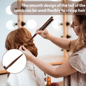 Escova Sólida De Juba De Porco De Madeira – Para Escovação De Cabeça , Barba , Limpeza De Corte De Cabelo E Varredura De