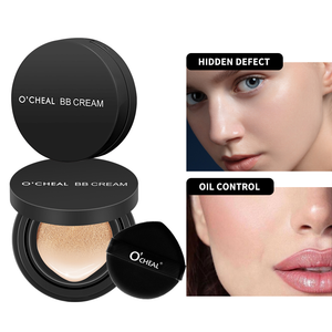 O'CHEAL BB Cream Cushion Foundation Natural, Corretivo de Longa Duração, Controle de Oleosidade, Maquiagem Facial,