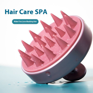 Escova De Shampoo De Silicone Macio Limpa E Remove Caspa , Massageia O Couro Cabeludo Alivia Coceira