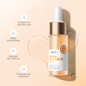 LAIKOU Serum Facial Vitamina C VC Clareador Anti-idade  Dark Spot Antioxidante 17ml