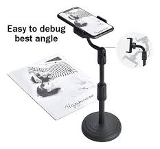 Suporte Tripé Para Mesa Celular Mini Pedestal Ajustável 360° MS